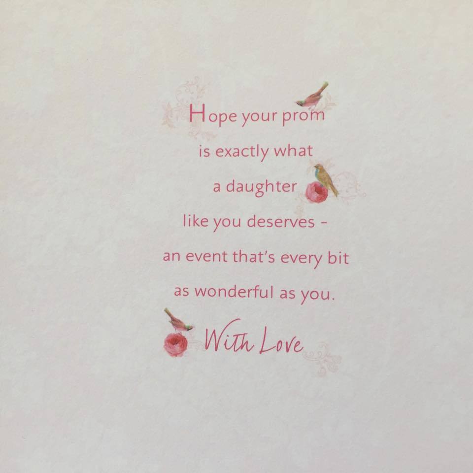 Prom Card Beautiful Daughter on Her Prom