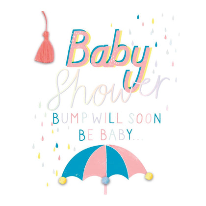Bump Will Soon Be Baby Open Baby Shower Card