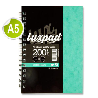 Silvine A5 200 Page Wiro Bound Luxpad Notebook