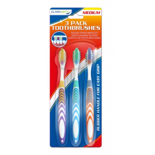 Pack of 3 Adult Toothbrushes