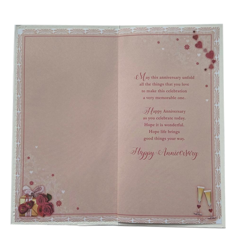 Happy Anniversary Brother And Sister Foil Finished Soft Whispers Card