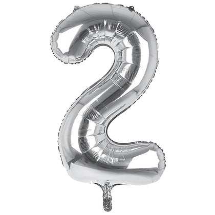 Giant Foil Silver 2 Number Balloon