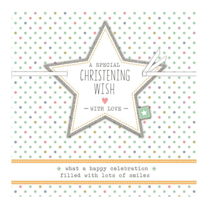 A Special Christening Wish With Love Open Greeting Card
