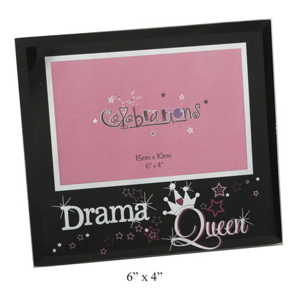 Celebrations Glass Photo Frame In Black With The Word 
