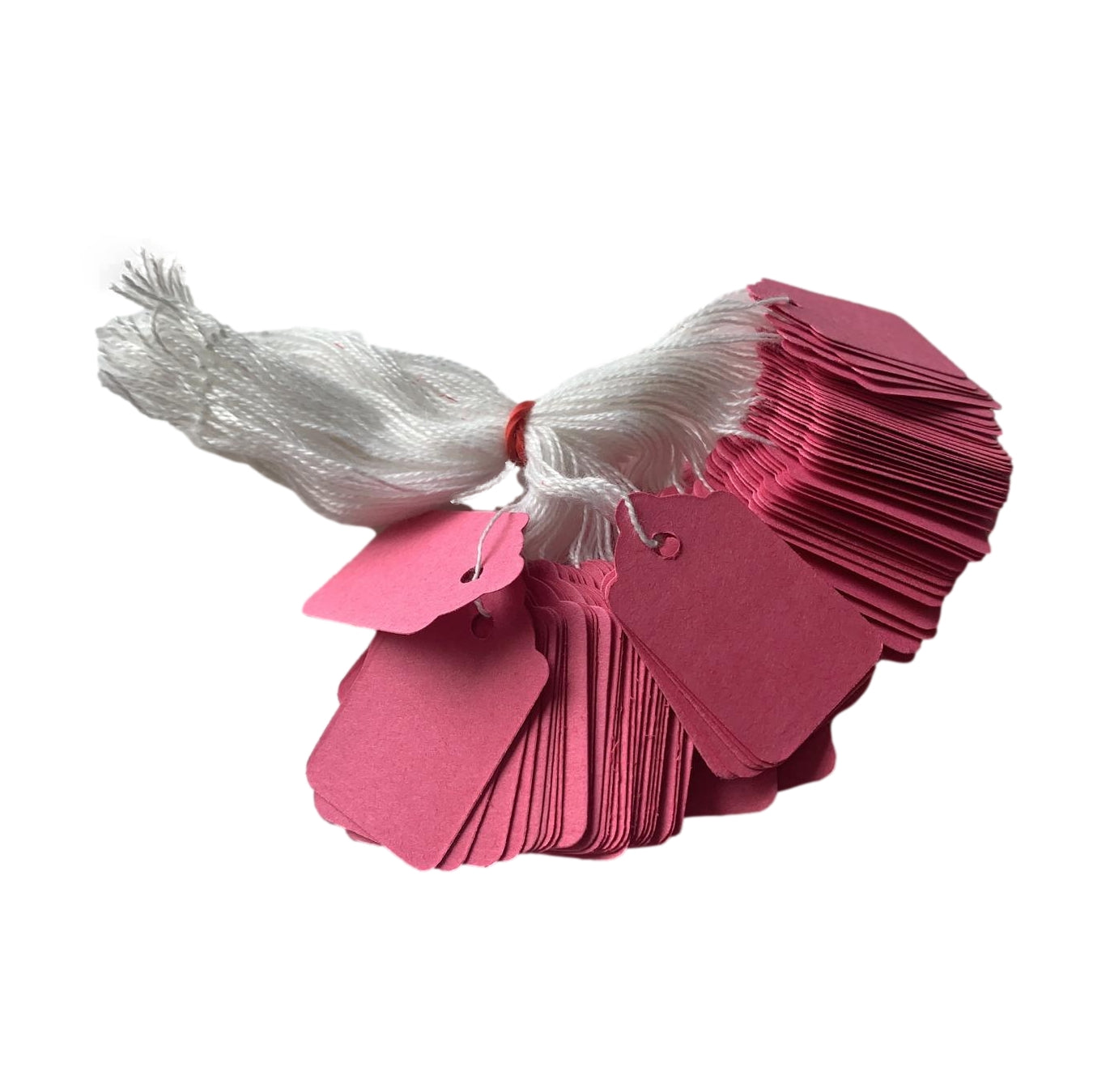 Pack of 1000 Pink 27x43mm Pink Strung Tag Tickets