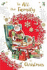 To All The Family Santa Reading Book Design Christmas Card