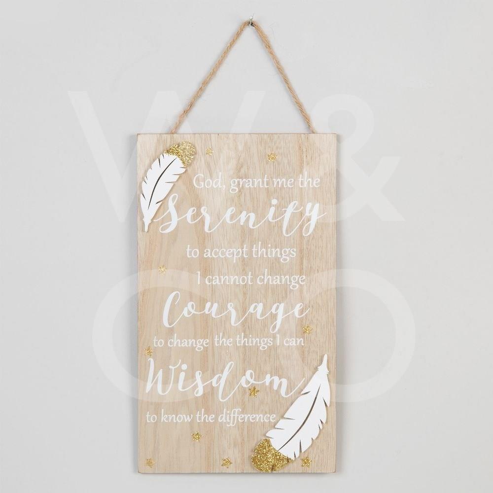 Thoughts of You Rectangle Plaque - Grant me the Serenity