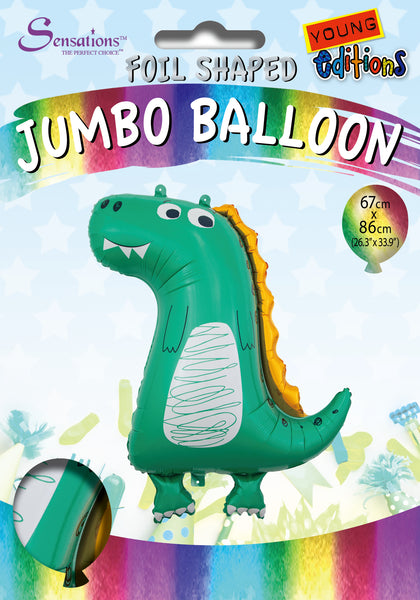 Dinosaur Design Jumbo Foil Balloon