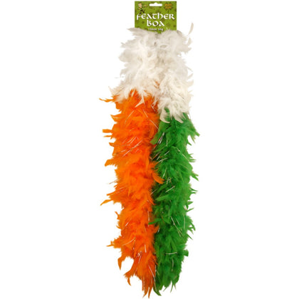 Feather Boa 150cm Ireland Orange White and Green