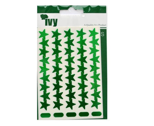 Green Metallic Sticker Stars