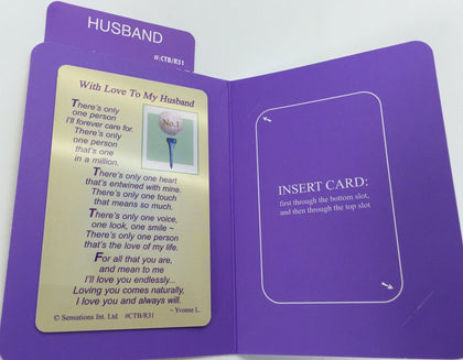 With Love To My Husband(Sentimental Keepsake Wallet / Purse Card)...