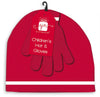 Children's Knitted Christmas Hat and Gloves Set