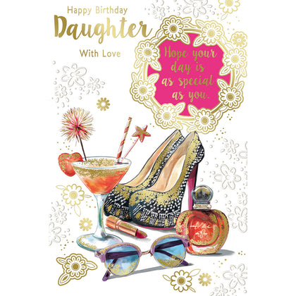 Happy Birthday Daughter With Love Celebrity Style Greeting Card
