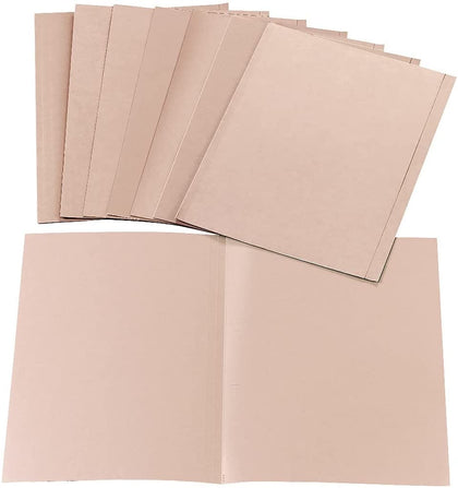 Pack of 100 170gsm Foolscap Buff Kraft Square Cut Folders