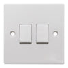 6Amp 2 Gang 2 Way Wall Switch by Pifco