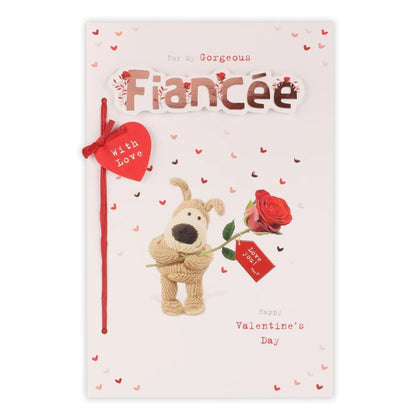 Fiancée Boofle Red Rose Valentine's Day Card