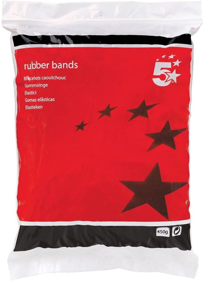 5 Star Rubber Bands No32 76x3mm 454g Bag