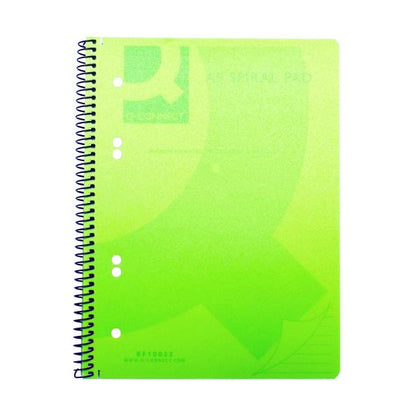 Spiral Bound Polypropylene Notebook 160 Pages A5 Green (Pack of 5)