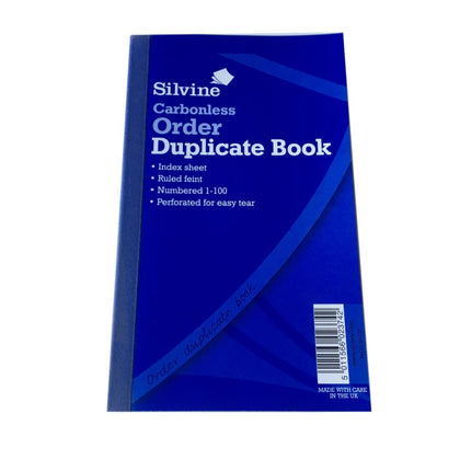 Carbonless Duplicate Order Book 8.25