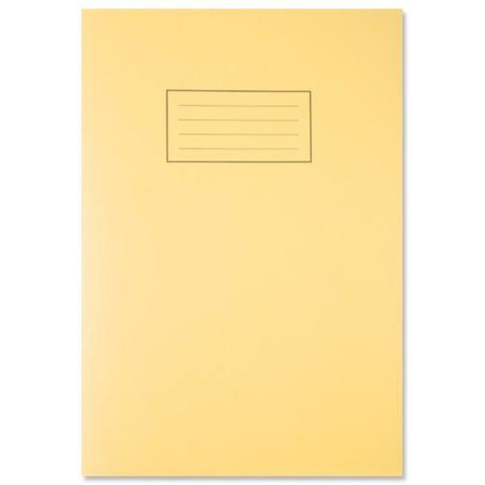 Silvine A4 Yellow Exercise Book - Lined with Margin
