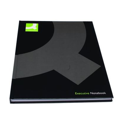 Pack of 3 A4 Hardback Casebound Black Notebooks