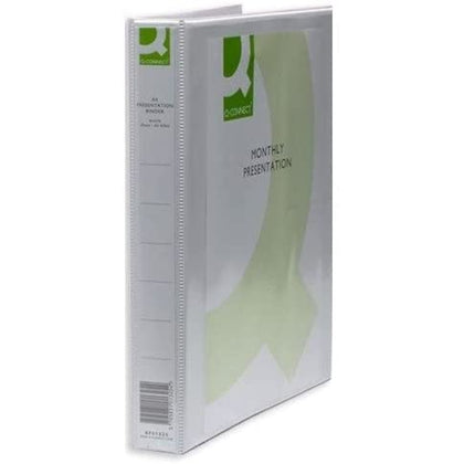 Pack of 6 A4 White Presentation 25mm 2D Ring Binders