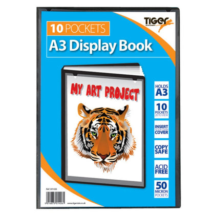 Tiger A3 10 Pocket Presentation Display Book