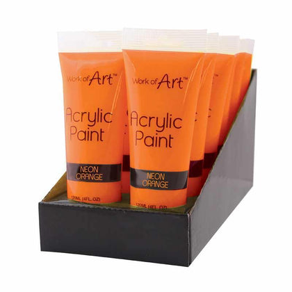 Neon Orange Acrylic Paint 120ml