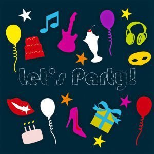 Pack of 8 Party Invitations - Let's Party!