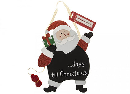 Countdown To Christmas Santa Design Hanging Plaque