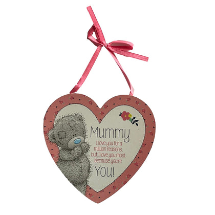 Me To You Mummy I Love You Hanging Heart Shape Plaque