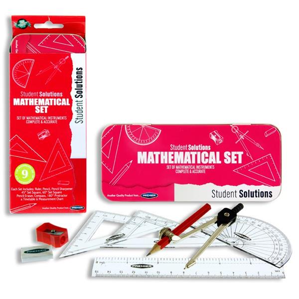 Student Solutions 9 Piece Maths Set - Pink