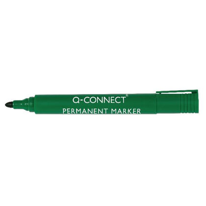 Permanent Marker Pen Bullet Tip Green (Pack of 10)