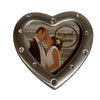 Silver Plated Diamante Heart Shape Jewelry Box with Photo Frame on Top