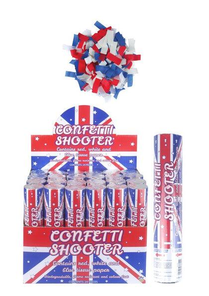 20cm Union Jack Paper Confetti Shooter