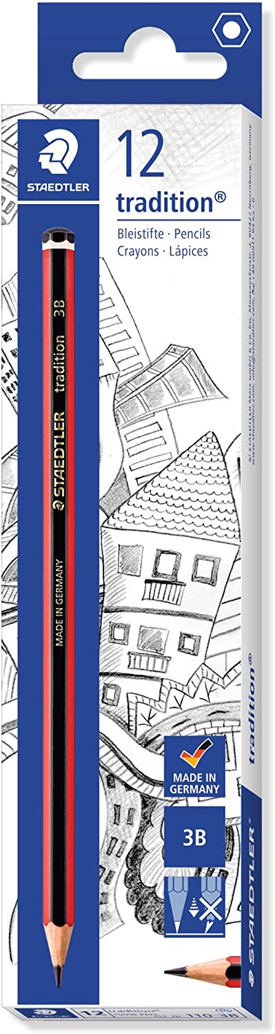 Pack of 12 Staedtler Tradition 110 Pencils 3B