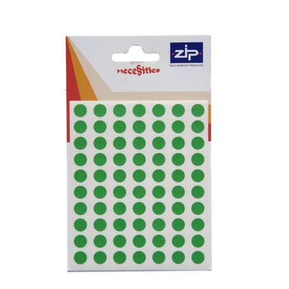 Pack of 490 8mm Green Labels