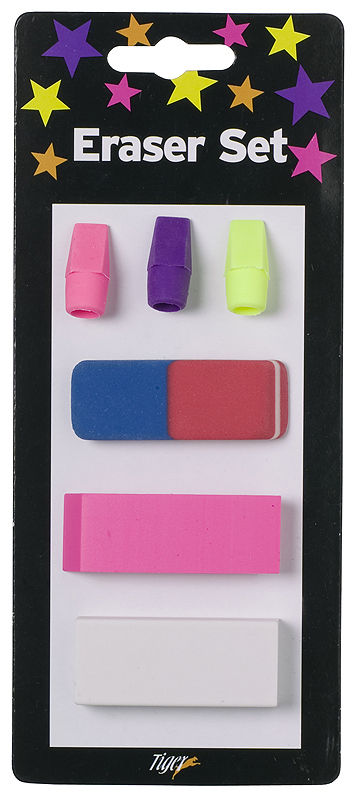Pack of 6 Piece Star Buys Erasers Set