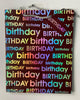 Large Gift Bag Happy Birthday Bright Colourful Lettering Design Midnight
