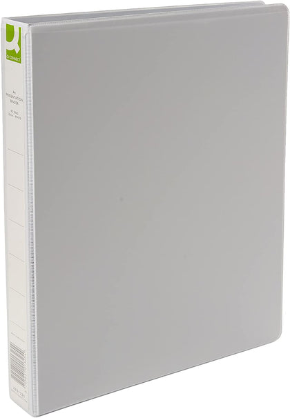 Pack of 6 A4 White 25mm Presentation 4D-Ring Binders