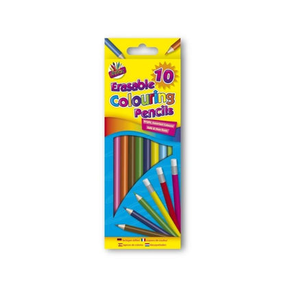 Pack of 10 Erasable Coloured Pencils