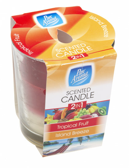 2 In 1 Tropical Fruit and Island Breeze Scented Candle