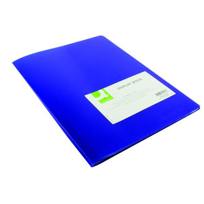 Q-Connect Polypropylene Display Book 10 Pocket Blue