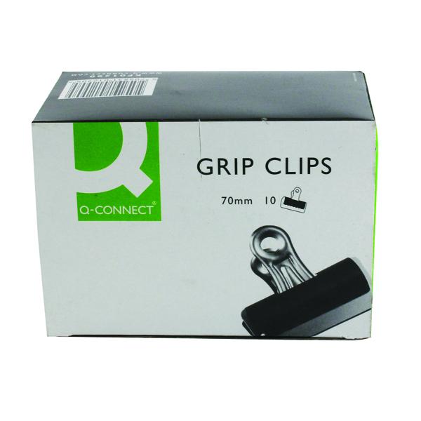 Pack of 10 Black Grip Clips 70mm