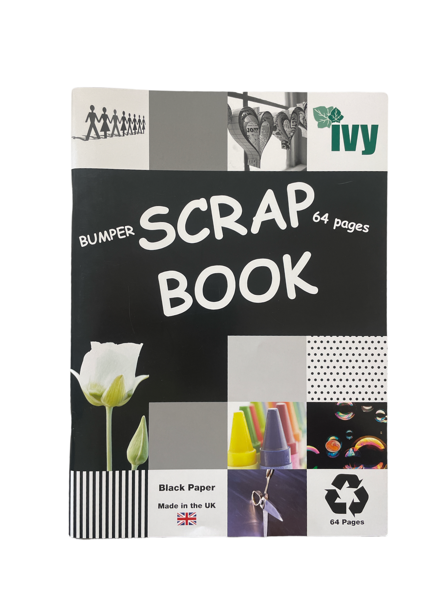 IVY Black Paper Scrapbooks Extra Large 64 Pages