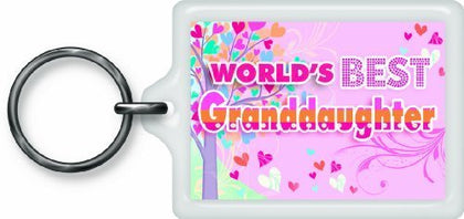 World's Best Granddaughter Sentimental Keyring