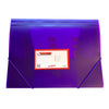 Janrax A4 Clearview Purple 3 Flap Folder with Elasticated Closure