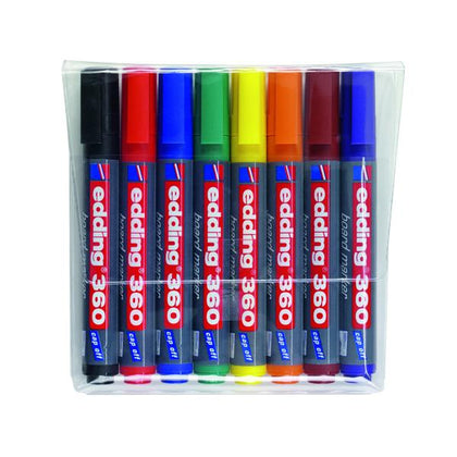 Pack of 8 Edding 360 Drywipe Assorted Markers