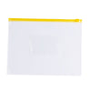 Pack of 12 A5 Clear Zippy Bags with Yellow Zip
