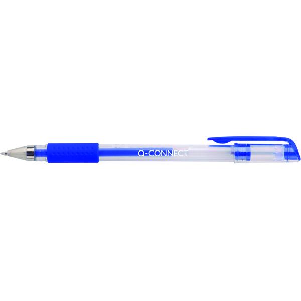 Pack of 10 Blue Gel Rollerball Pen Medium